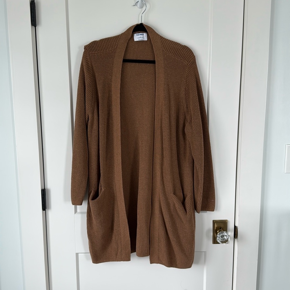 Old Navy open front cardigan sweater in camel